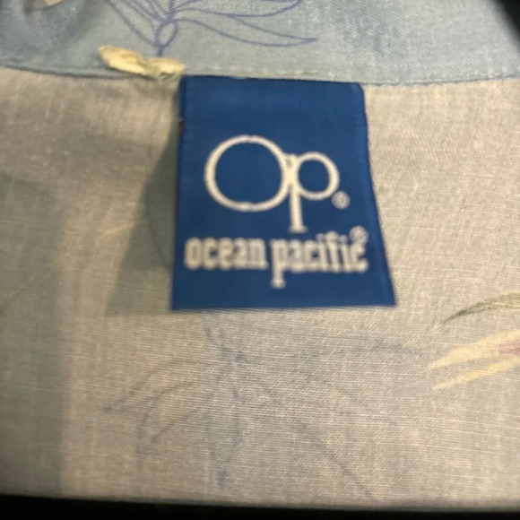 Vintage OP Ocean Pacific Womens Hawaiian Birds of Paradise Button Down Shirt - Picture 4 of 7